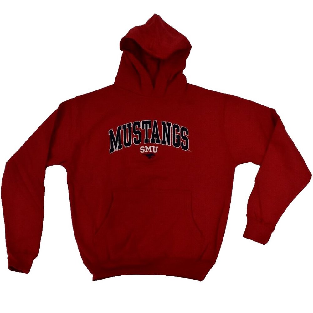 Old Varsity Brand Youth Boys SMU Southern Methodist Mustangs Hoodie New